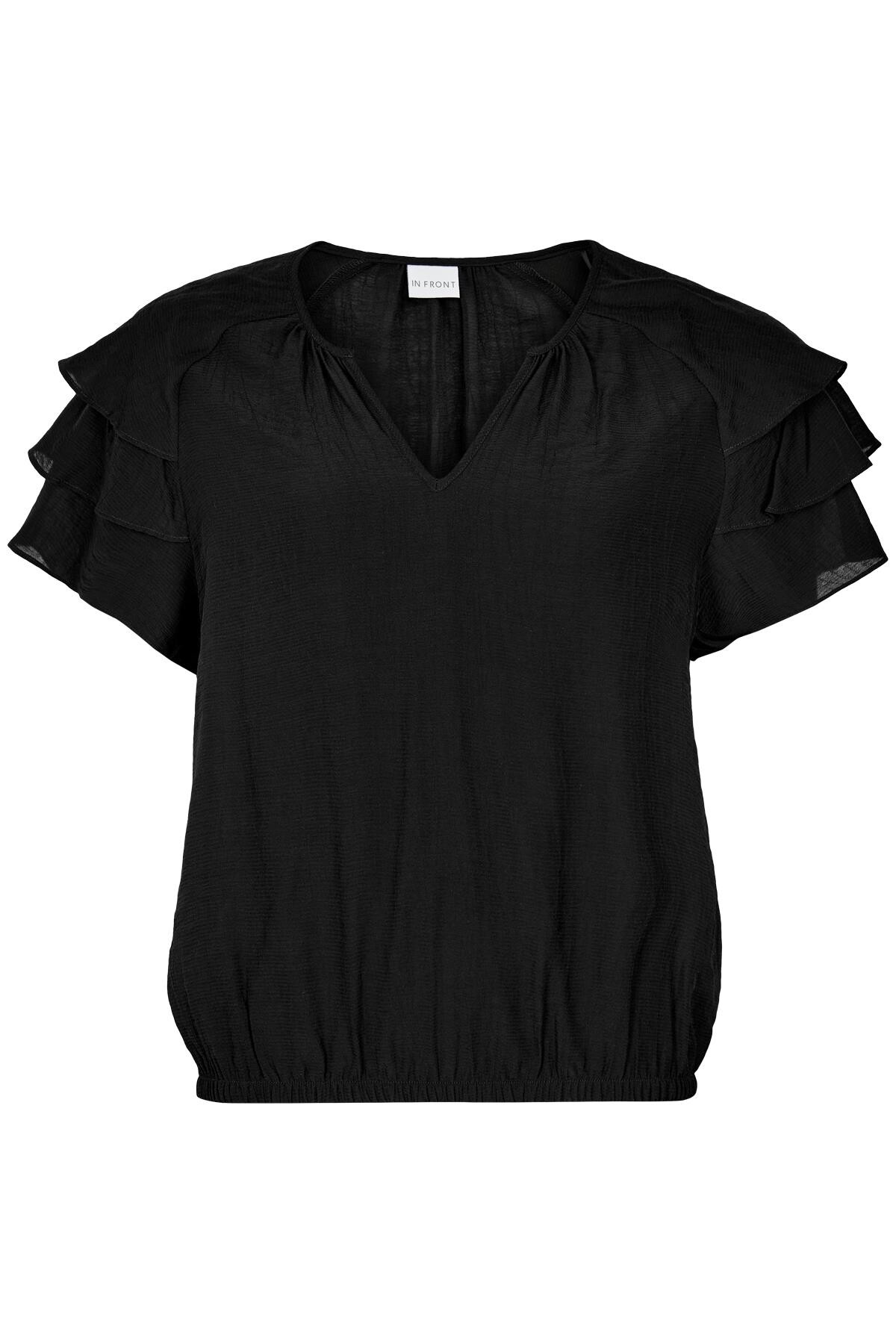 Billede af IN FRONT Aura Bluse, Farve: Black, Størrelse: S, Dame