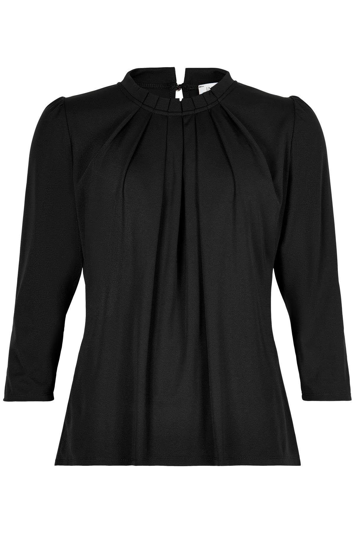 Billede af IN FRONT Grazia Bluse, Farve: Black, Størrelse: XL, Dame