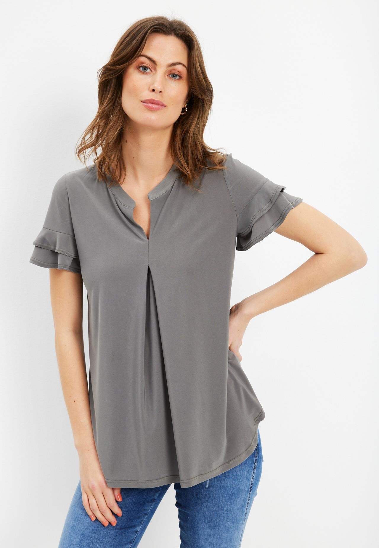 IN FRONT LILLI BLOUSE 15782 660 (Khaki Green 660)