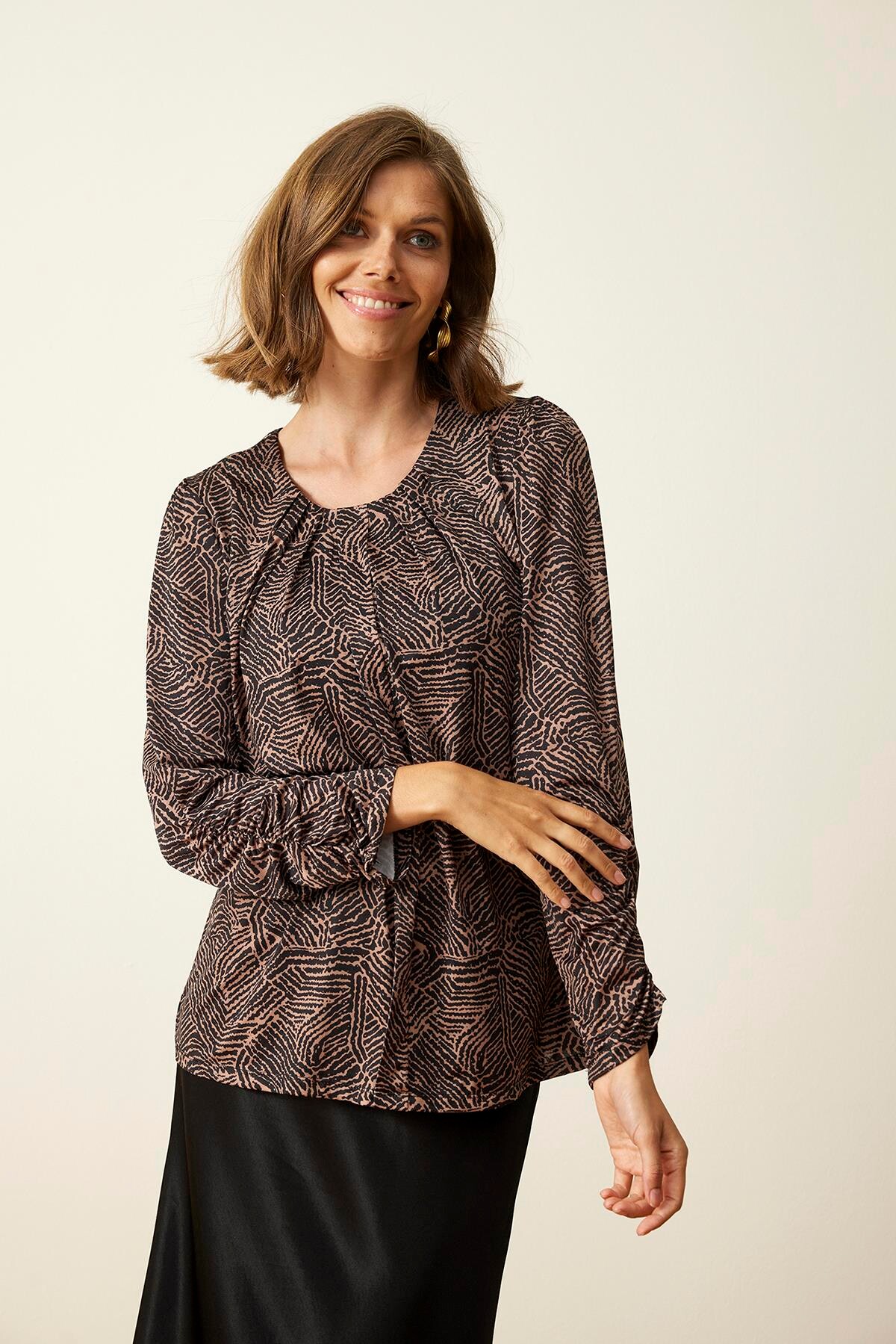 IN FRONT MARCIA BLOUSE 15999 815 (Cafe Latte 815)