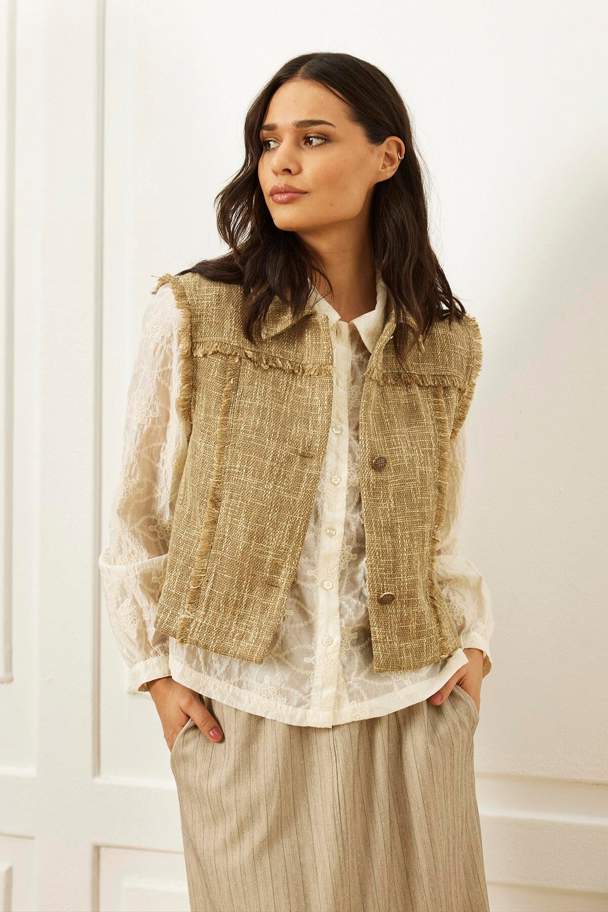 IN FRONT FLORENCE WAISTCOAT 16028 009 (Beige 009)