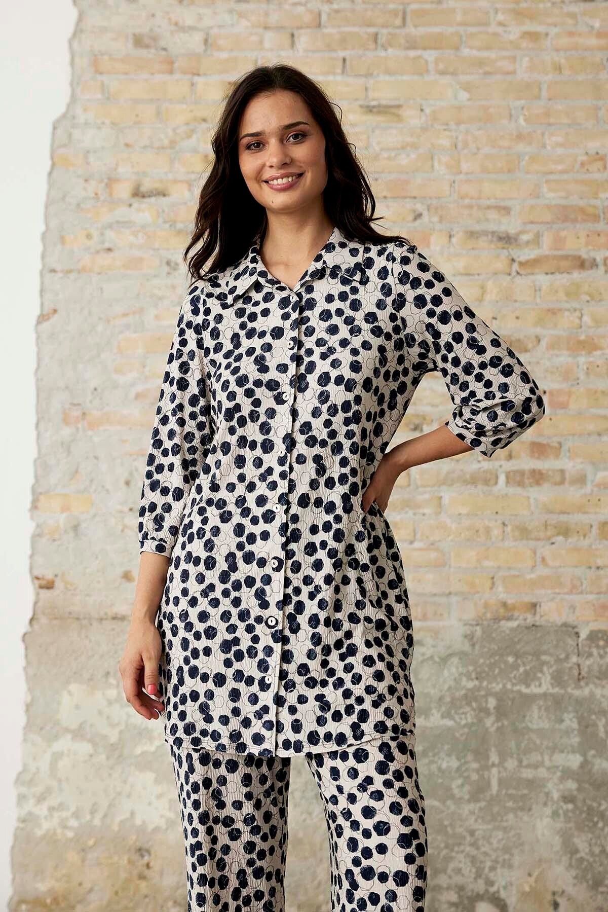Front Eliza Shirt Tunic Farve: Navy Størrelse: Dame