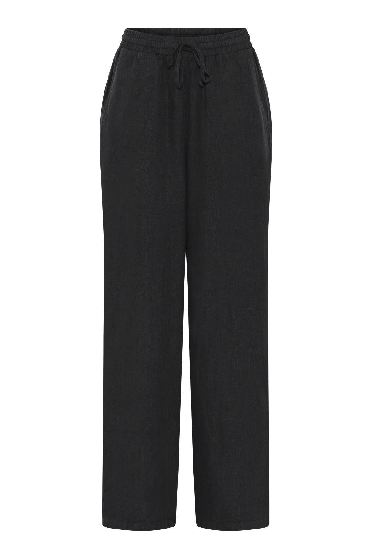 In Front Lino Bukser Farve: Black Størrelse: S Dame