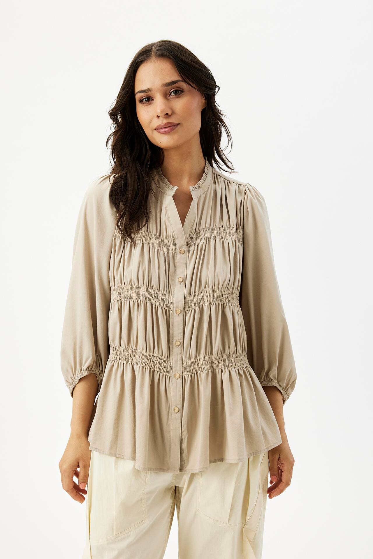 Front Vikky Shirt 16325 191 Sand 191