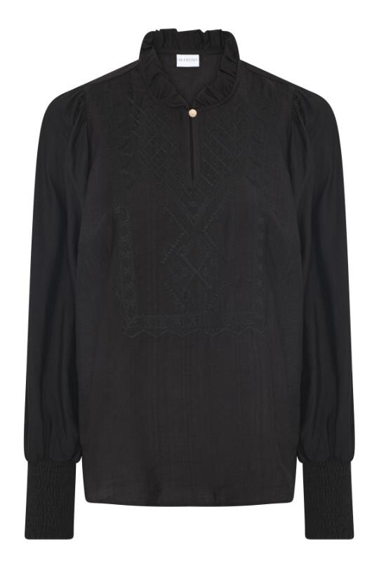 In Front Emma Bluse, Farve Black, Størrelse Xxl, Dame