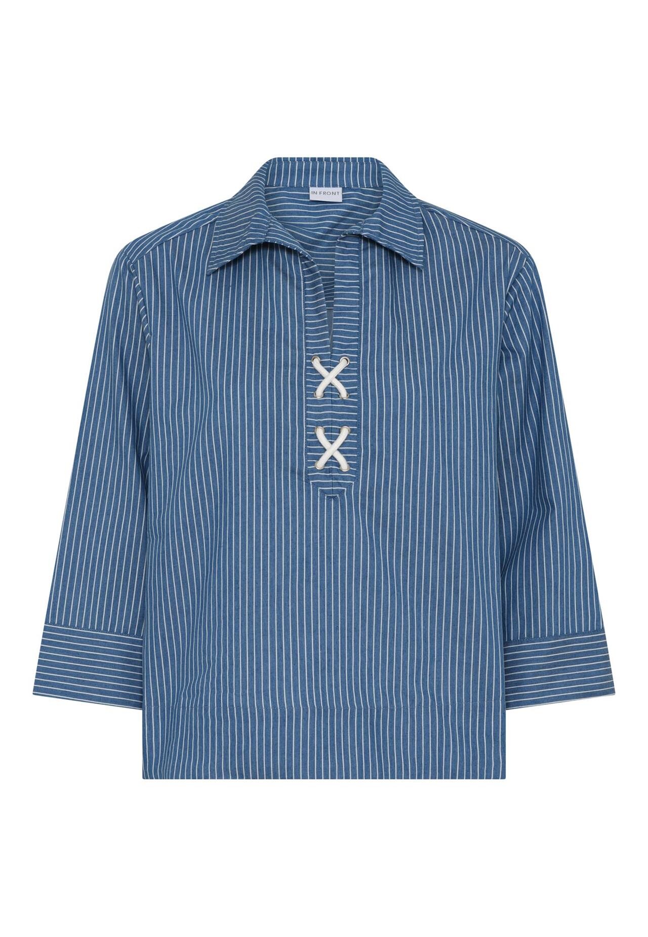 IN FRONT LUCA BLOUSE 16608 501 (Blue 501)