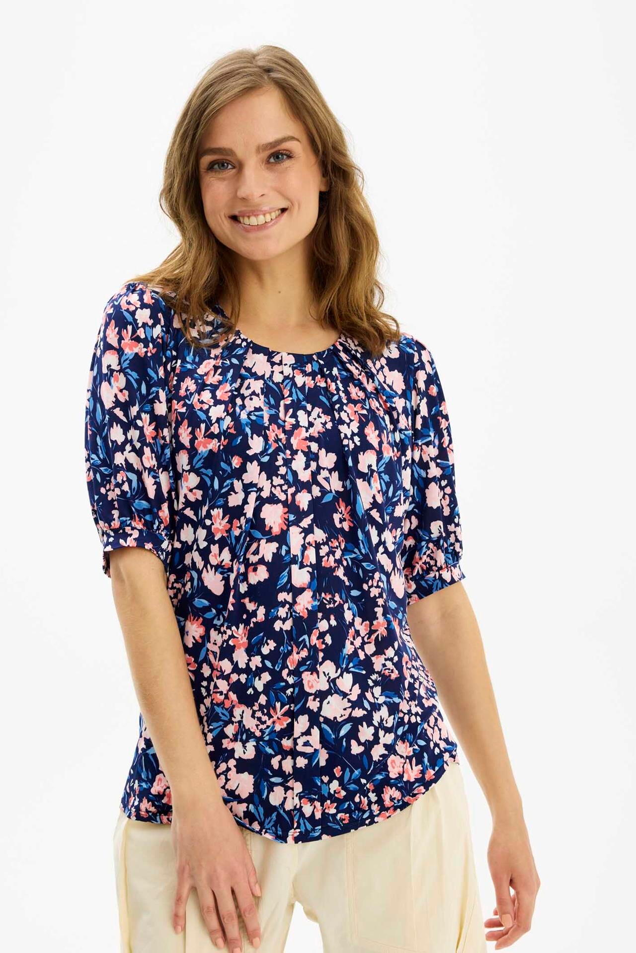 IN FRONT MARCIA BLOUSE 16660 501 (Blue 501)