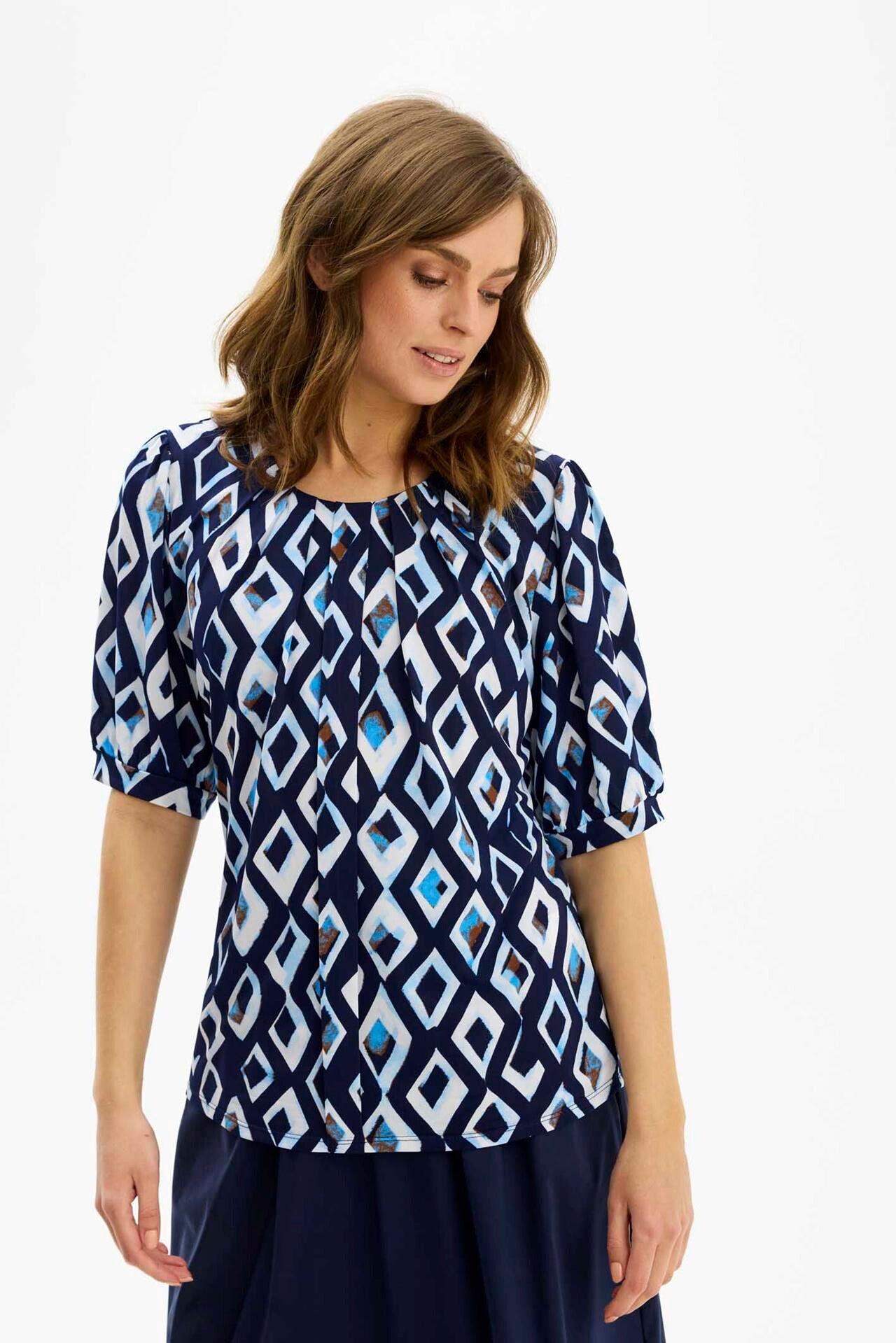 IN FRONT MARCIA BLOUSE 16672 591 (Navy 591)