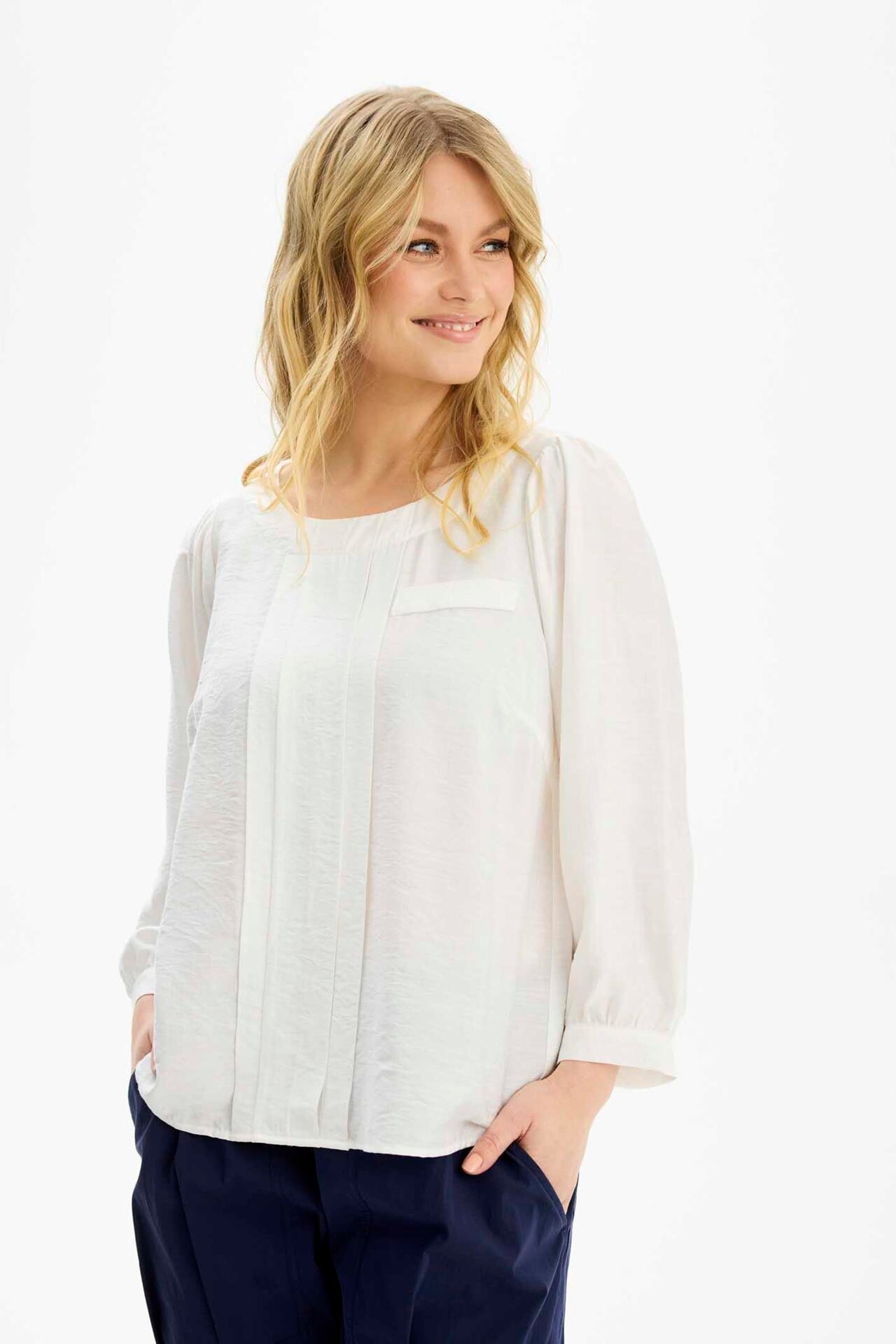 Front Goldi Bluse Farve: White Størrelse: Dame