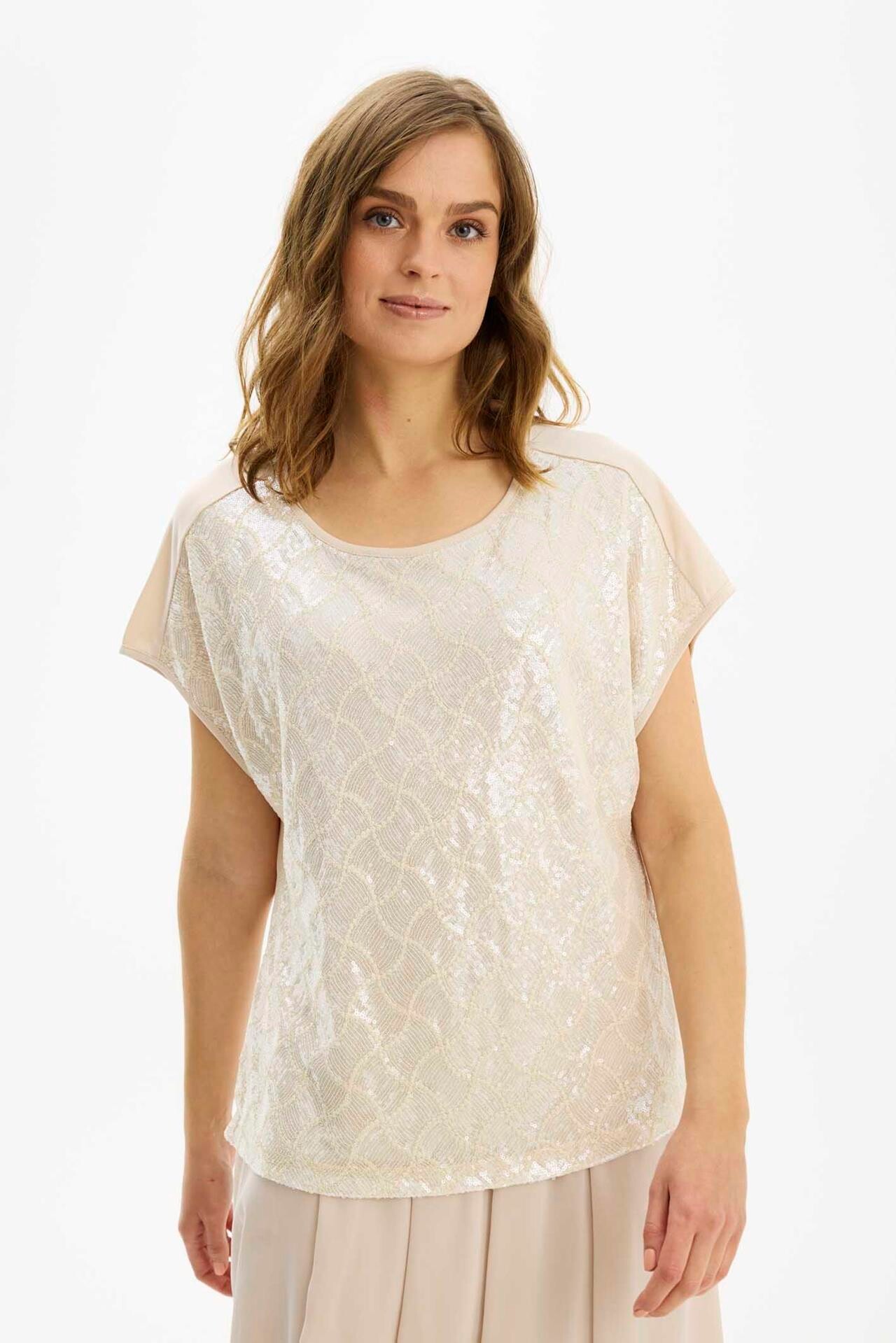 IN FRONT ROMEO BLOUSE 16593 015 (Champagne 015)