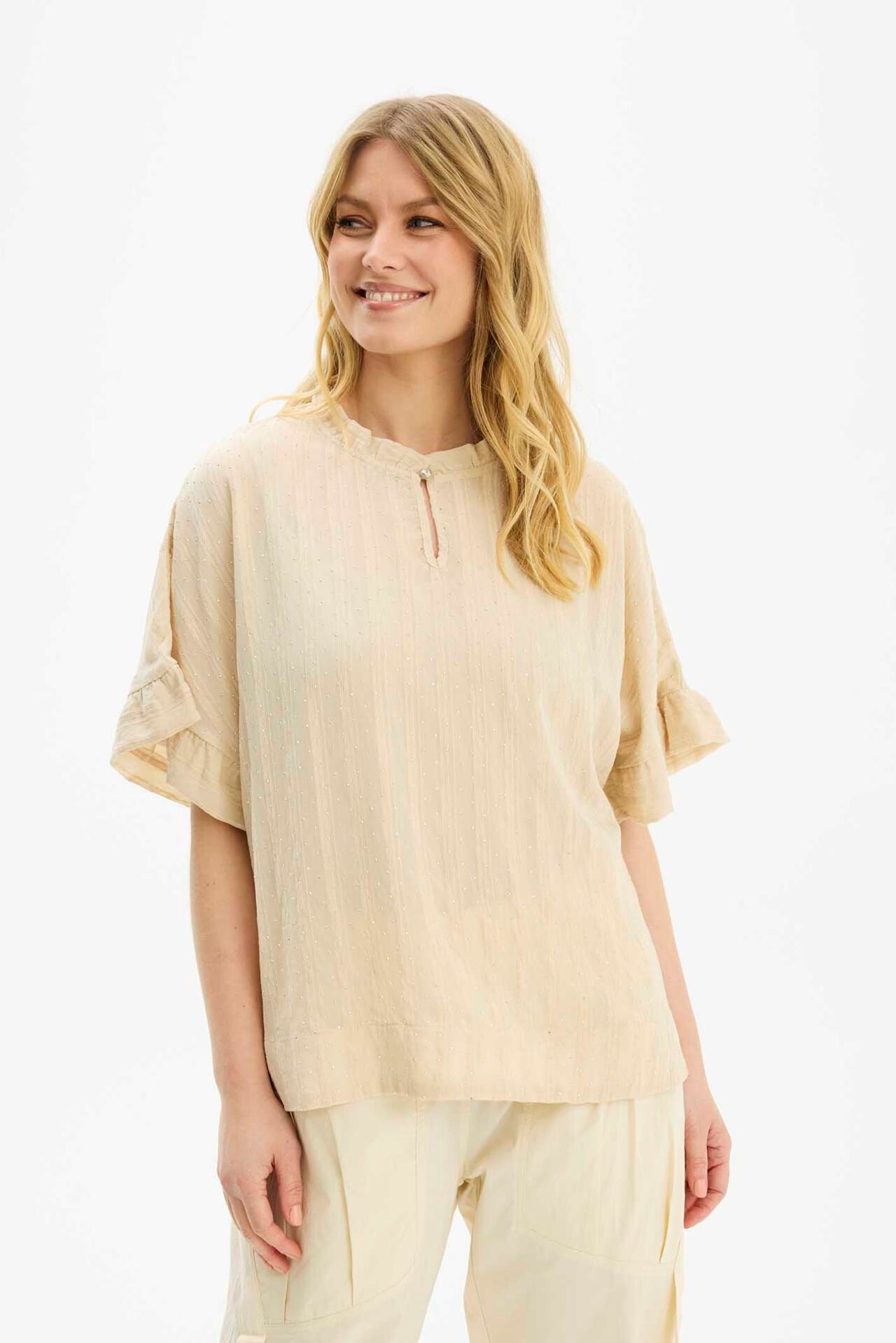 IN FRONT JOANNA BLOUSE 16601 191 (Sand 191)