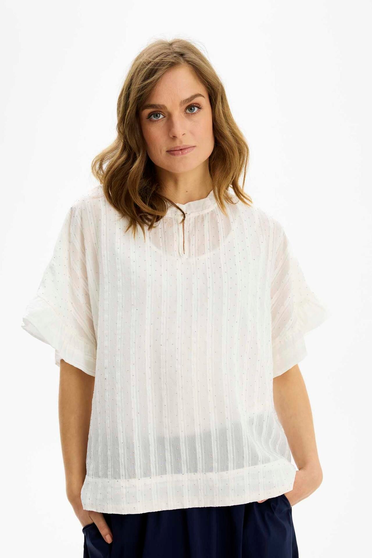 IN FRONT JOANNA BLOUSE 16601 010 (White 010)
