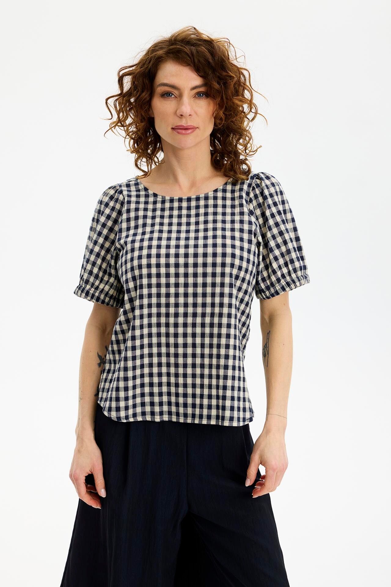 IN FRONT KATRINA BLOUSE 16680 591 (Navy 591)