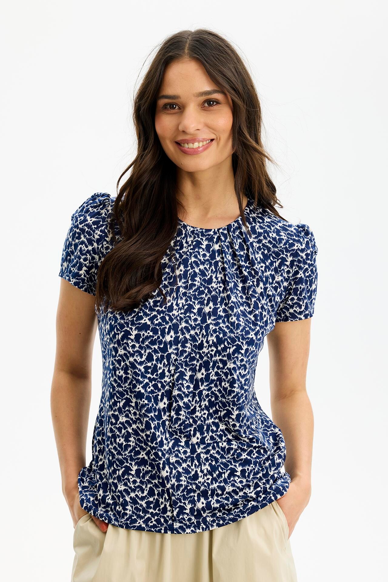 IN FRONT MARCIA BLOUSE 16718 591 (Navy 591)