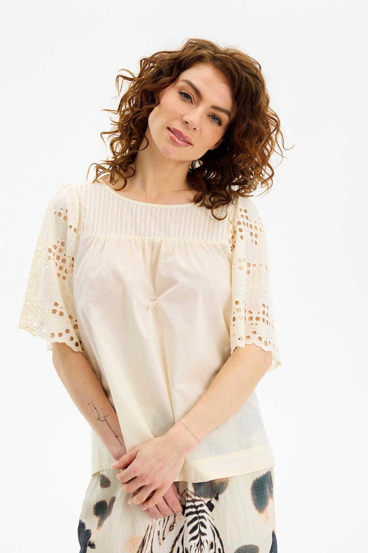 IN FRONT AGNETE BLOUSE 16684 025 (Creme 025)