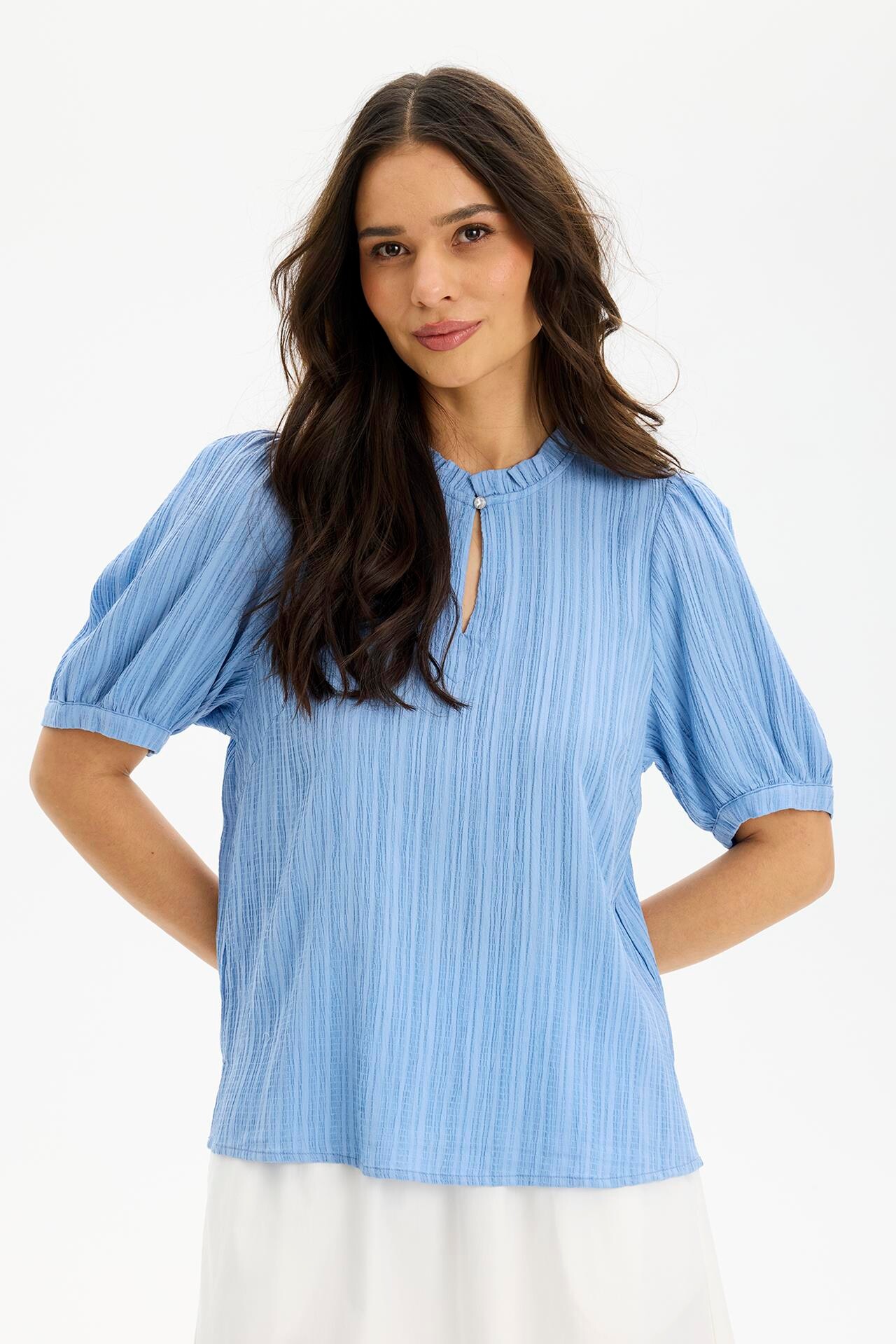 IN FRONT TOVE BLOUSE 16686 505 (Light Blue 505)