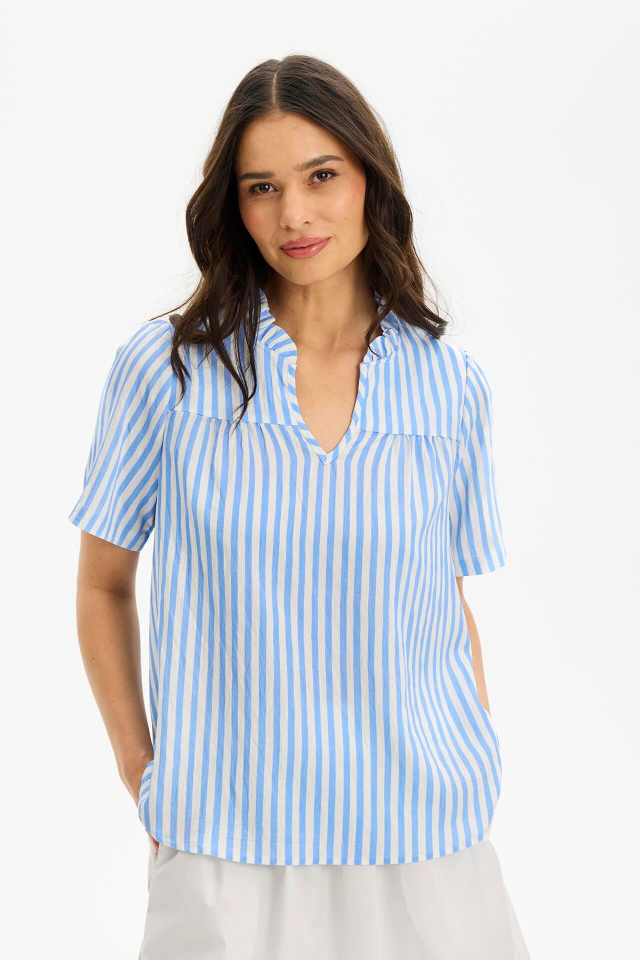 IN FRONT TINA BLOUSE 16724 501 (Blue 501)