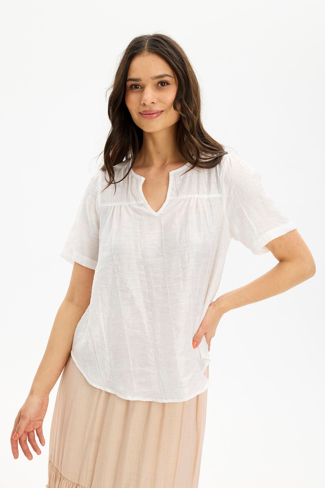 IN FRONT ANJA BLOUSE 16629 010 (White 010)