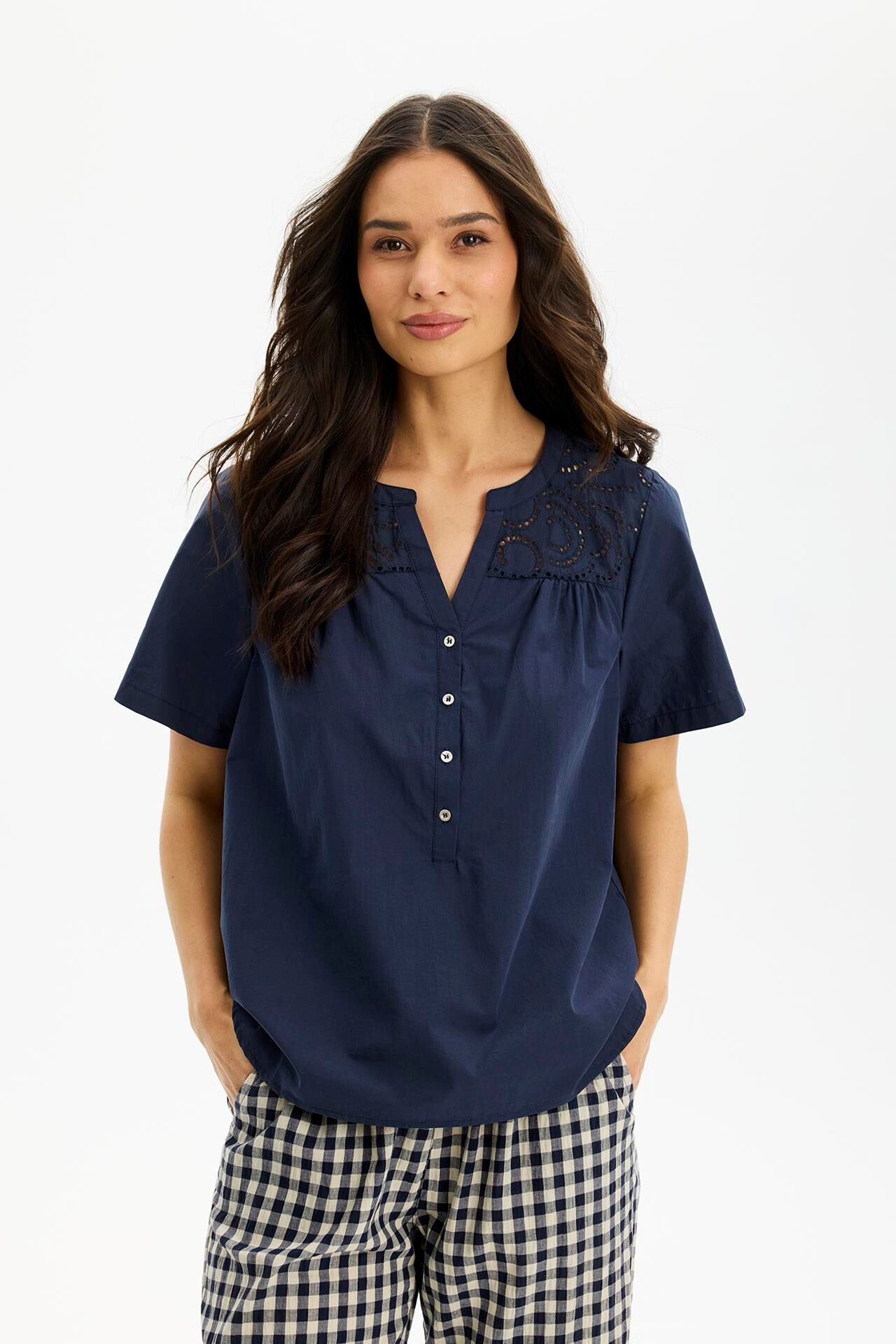 IN FRONT KIRSTEN BLOUSE 16626 591 (Navy 591)