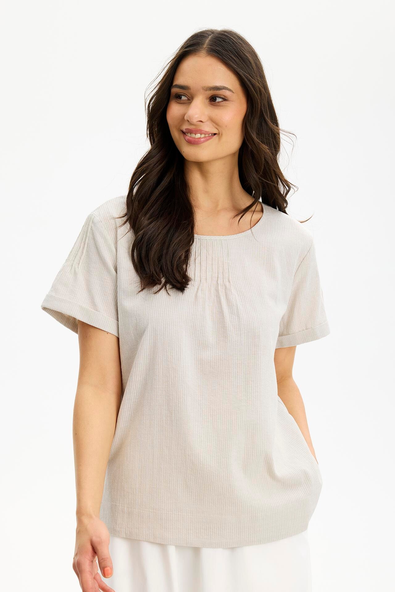 IN FRONT RUNA BLOUSE 16631 191 (Sand 191)