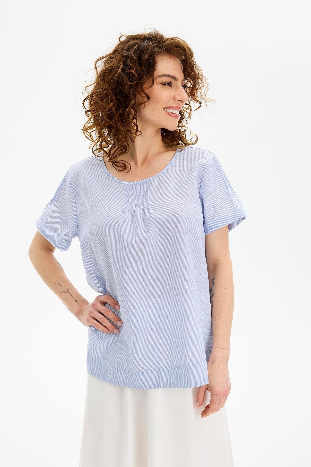 IN FRONT RUNA BLOUSE 16631 505 (Light Blue 505)