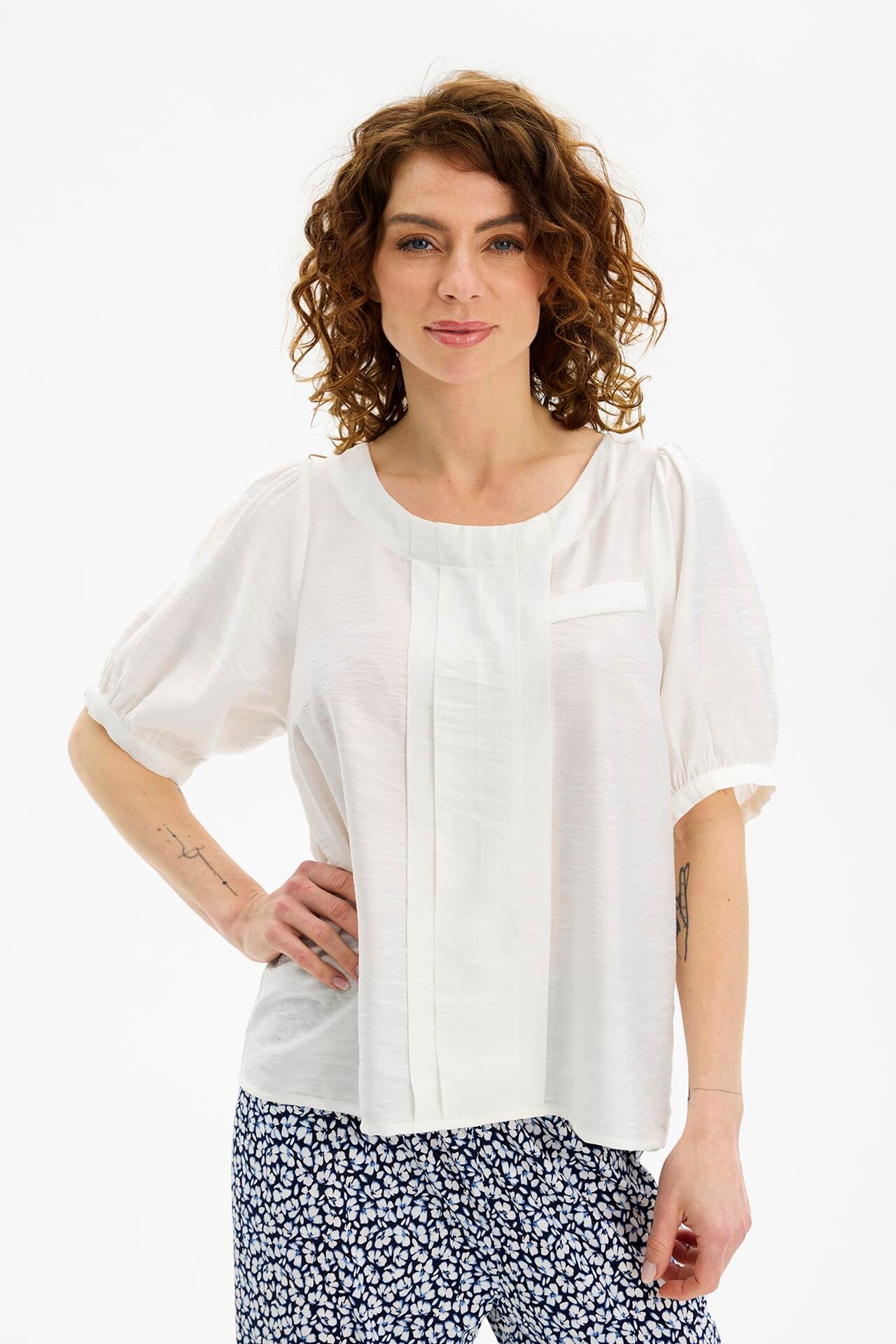IN FRONT GOLDI BLOUSE 16702 010 (White 010)