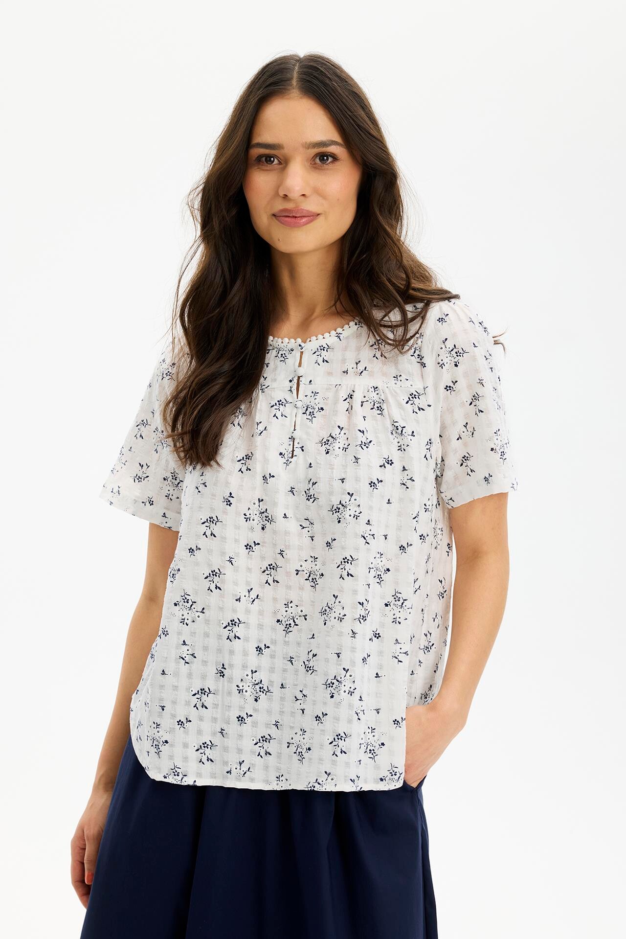 IN FRONT JETTE BLOUSE 16630 010 (White 010)