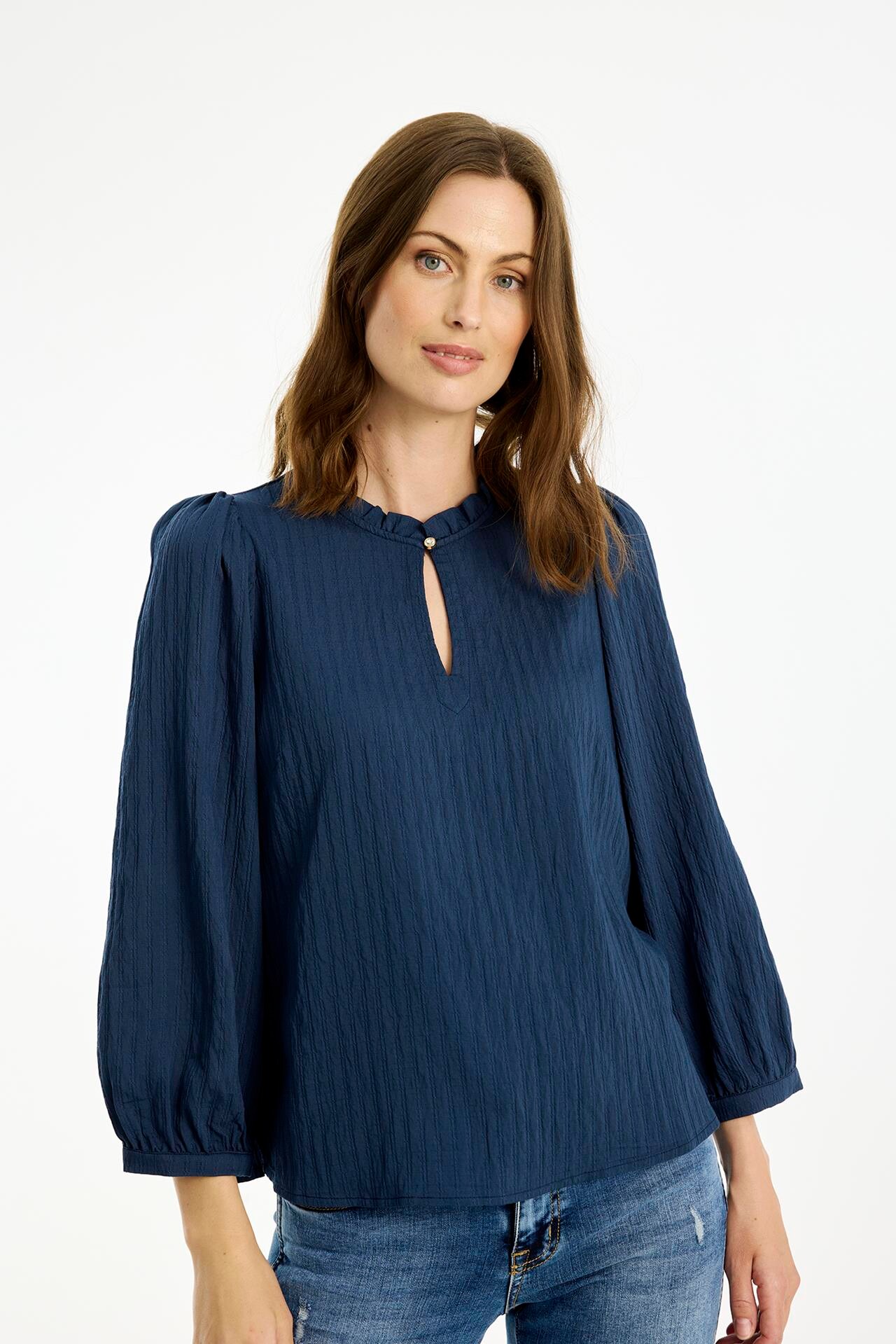 IN FRONT FRANNY BLOUSE 16759 591 (Navy 591)