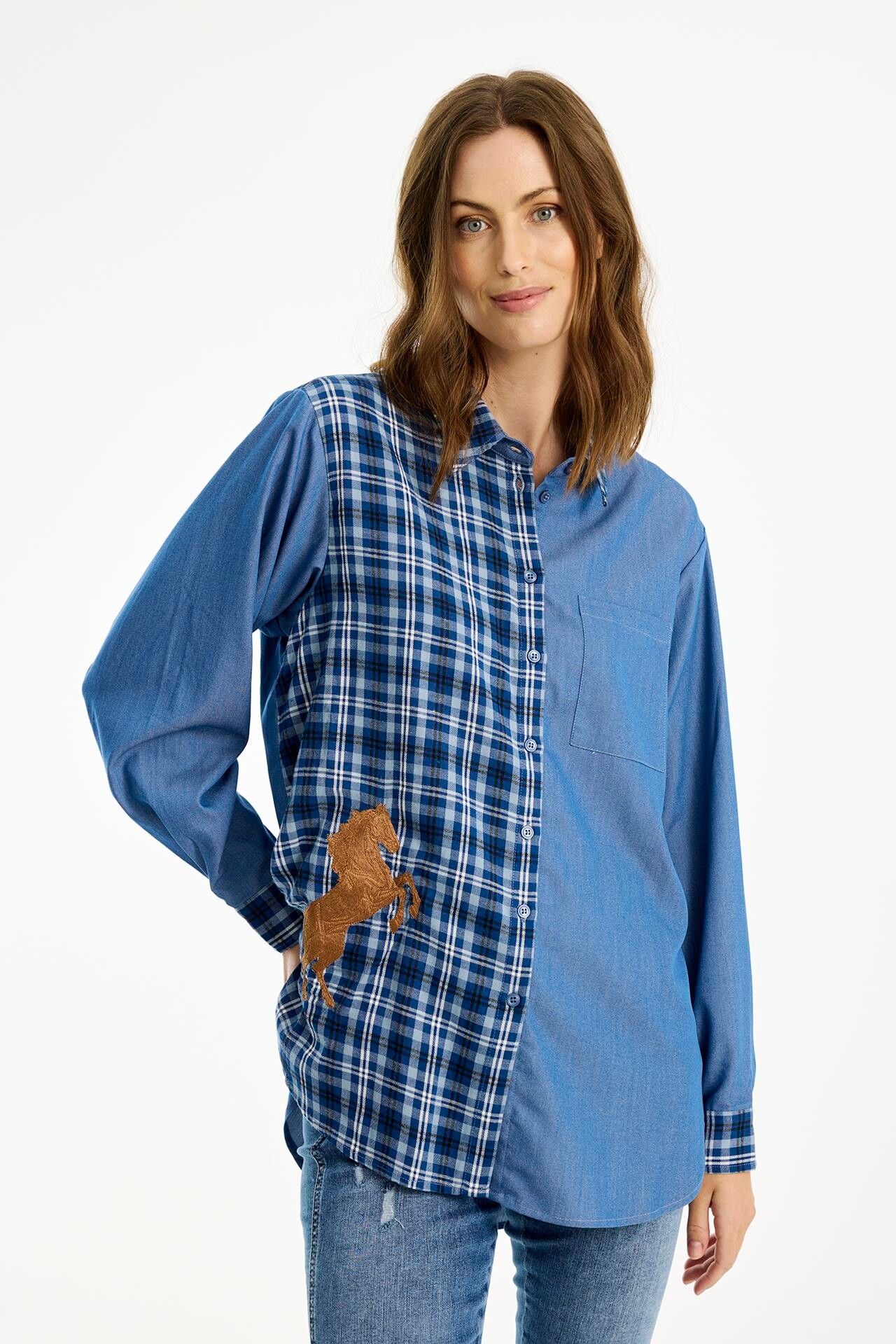IN FRONT CARA SHIRT 16728 501 (Blue 501)