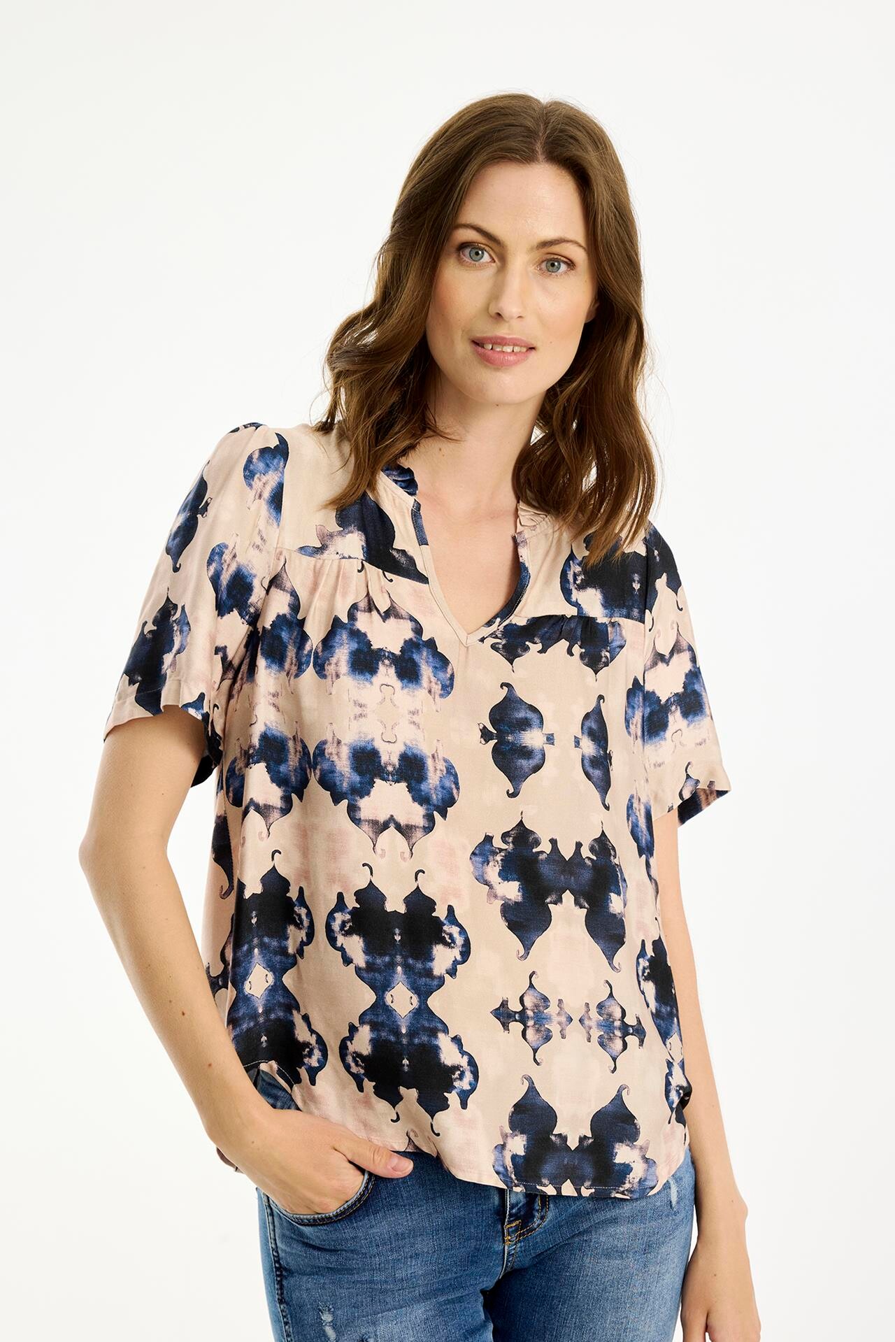 IN FRONT PIL BLOUSE 16762 501 (Blue 501)