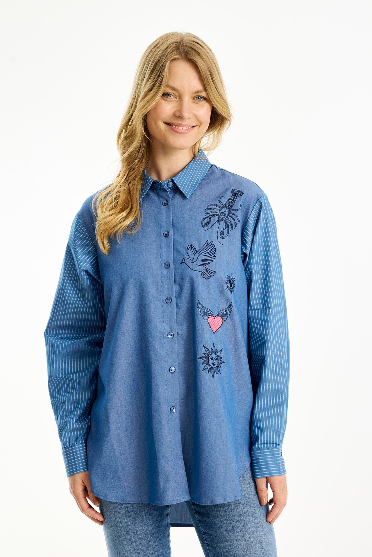 IN FRONT ELLI SHIRT 16741 501 (Blue 501)