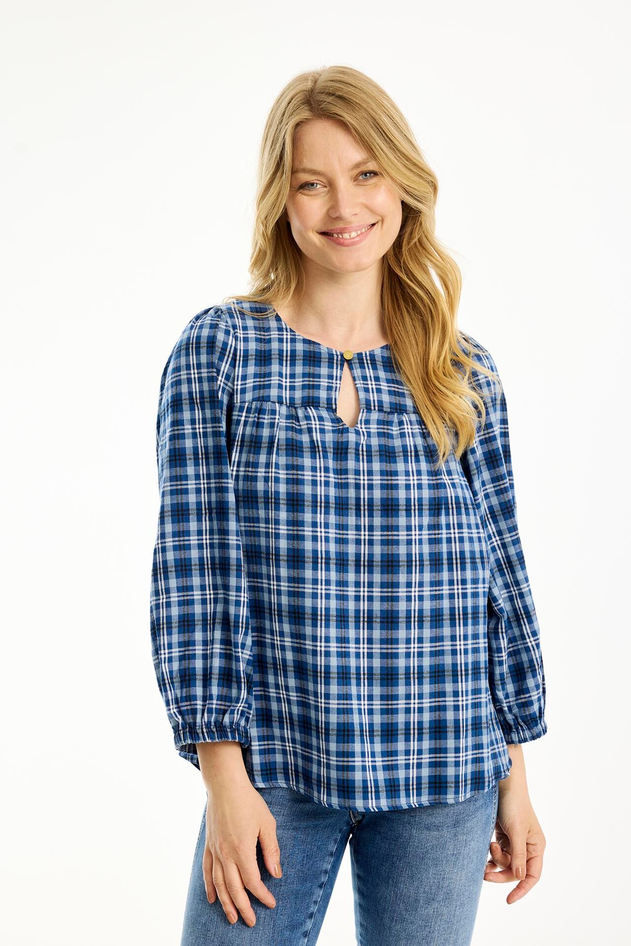 IN FRONT CARA BLOUSE 16737 501 (Blue 501)