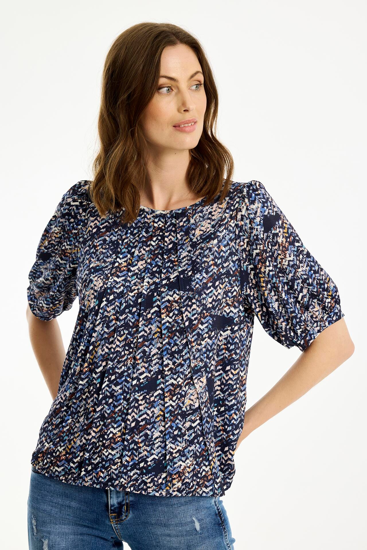 IN FRONT LUCETTE BLOUSE 16774 501 (Blue 501)