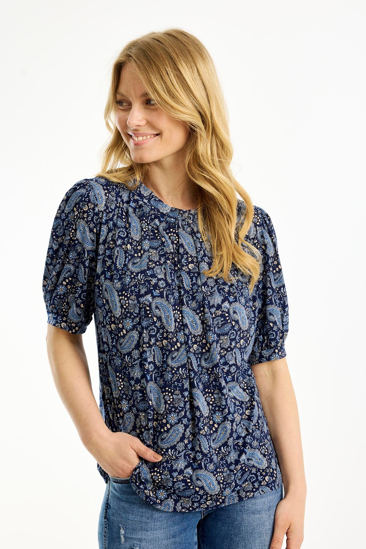 IN FRONT GRAZIA BLOUSE 16779 501 (Blue 501)