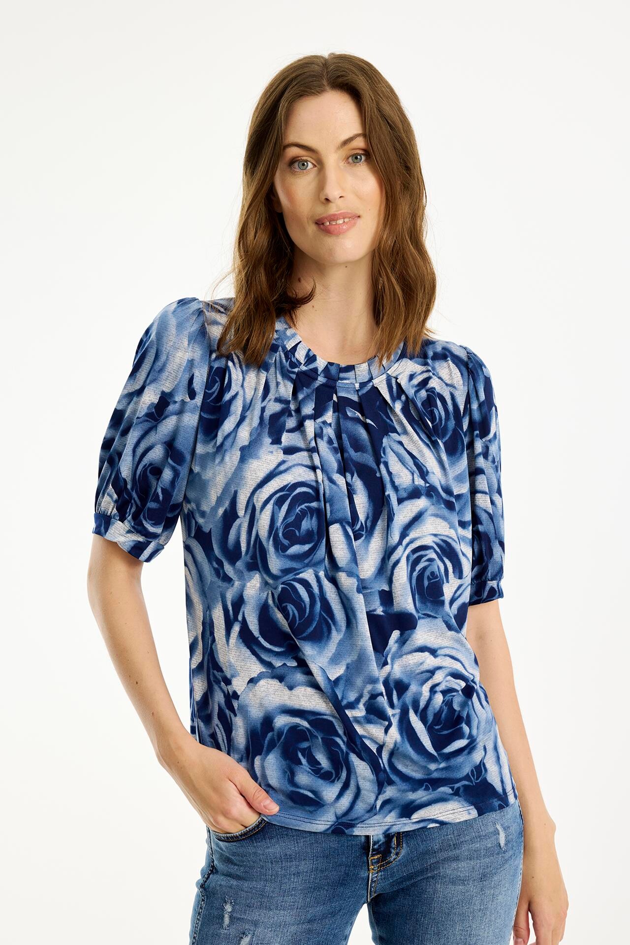 IN FRONT GRAZIA BLOUSE 16783 501 (Blue 501)