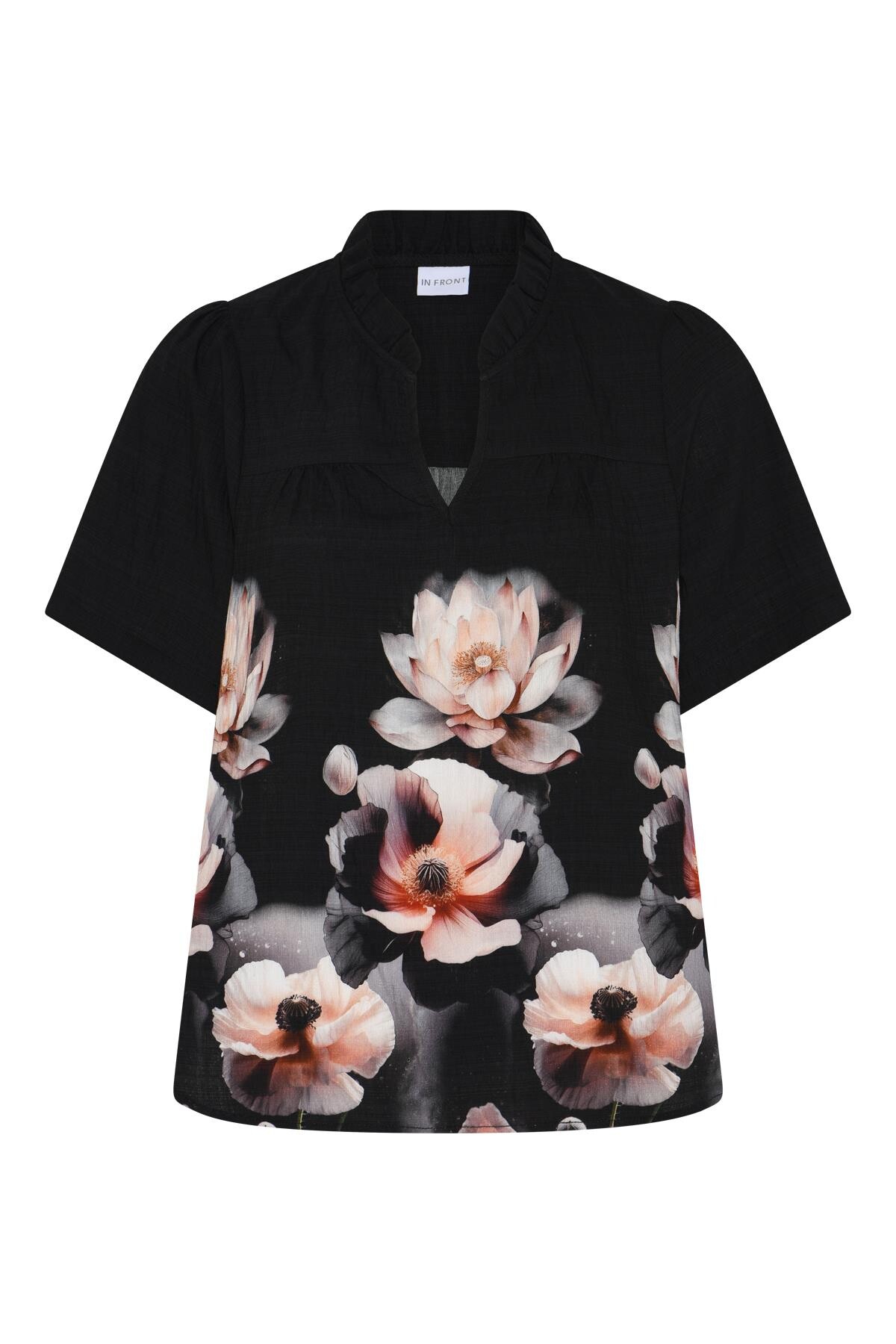 IN FRONT MORELLE BLOUSE 16845 999 (Black 999)