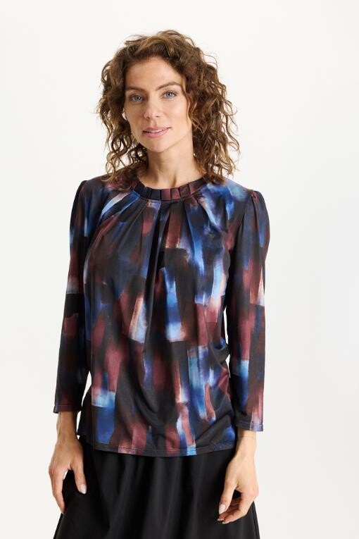 IN FRONT GRAZIA BLOUSE 16869 516 (Multi Blue 516)