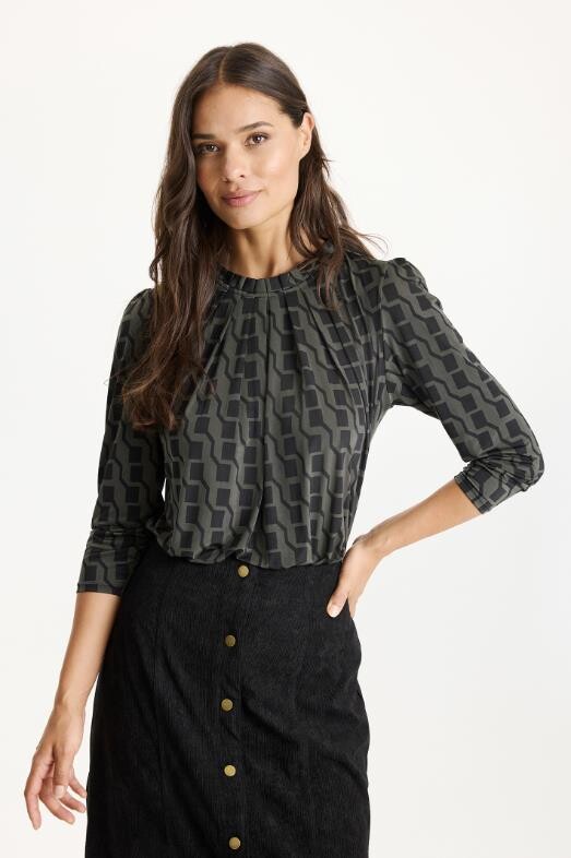 IN FRONT GRAZIA BLOUSE 16863 681 (Army 681)