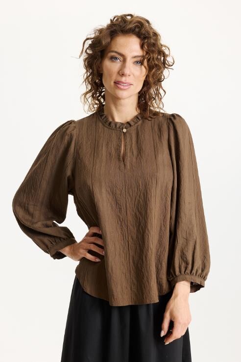 IN FRONT MARLENE BLOUSE 16850 801 (Brown 801)