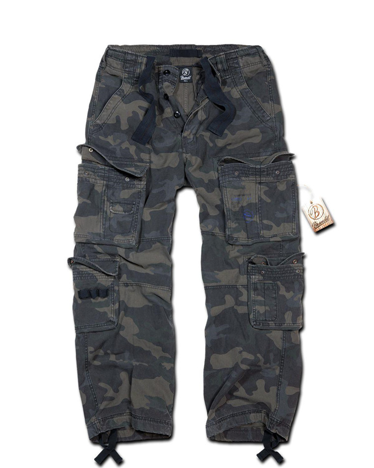Pantaloni Brandit Pure Vintage Nero Nuovo Cargo Pant lungo BW Army Style Cargo Outdoor 