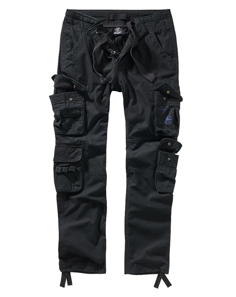 Trousers Brandit 1003.2 Mens Pure Vintage Police Combat Cargo Pants Black 