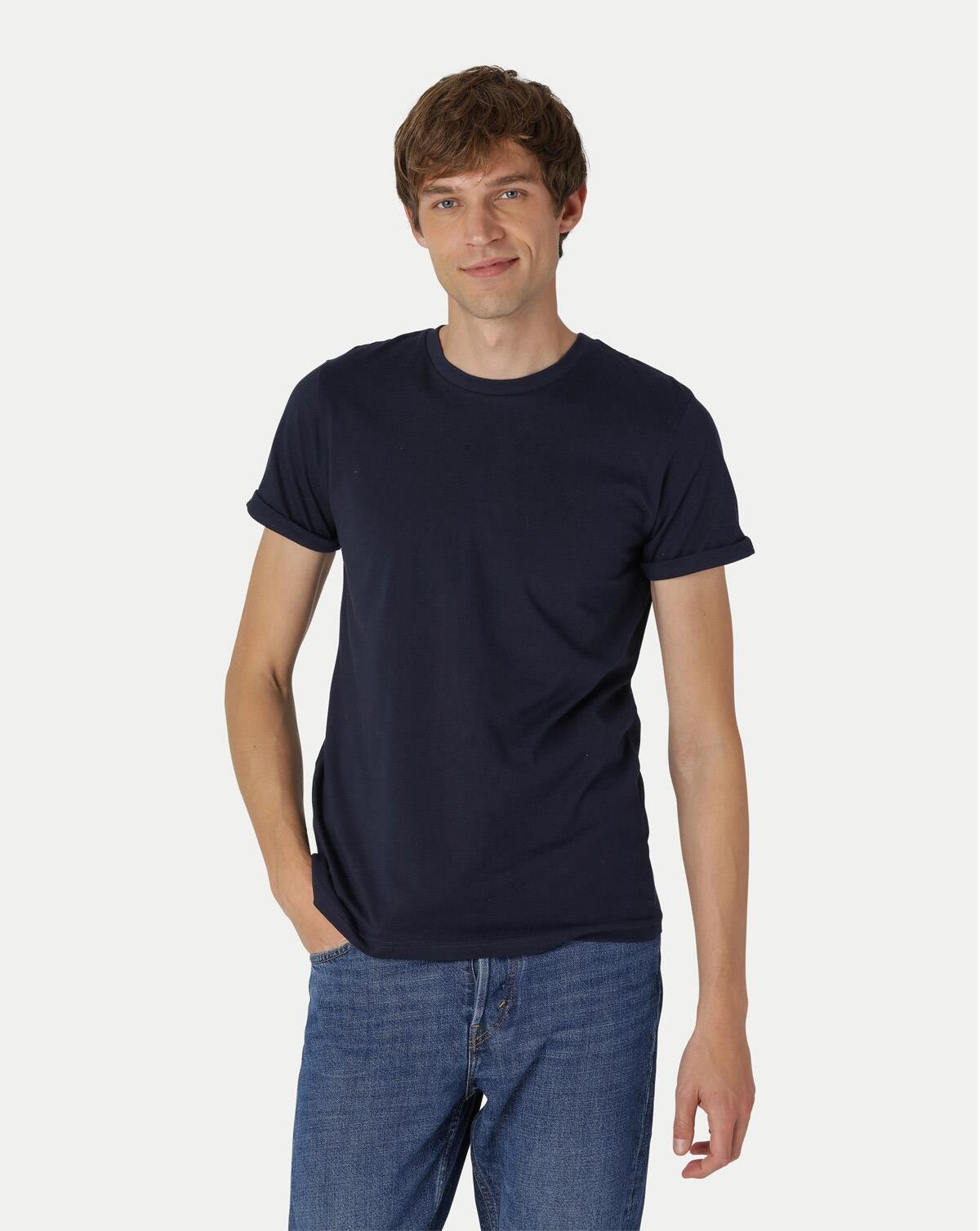Neutral Organic - Mens Roll Up Sleeve T-shirt (Navy, XL)