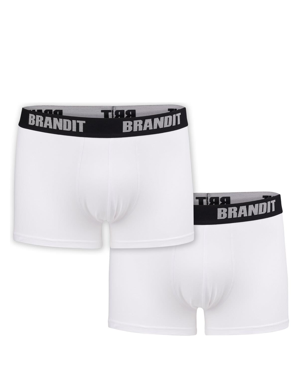 Brandit Boxershorts Logo 2er Pack (Hvid, XL)