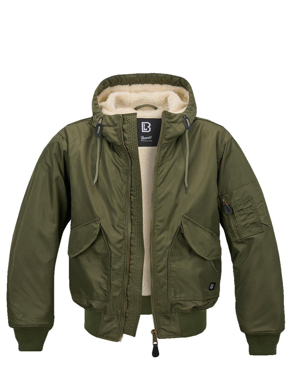 Brandit CWU Jacket Hooded (Oliven, S)
