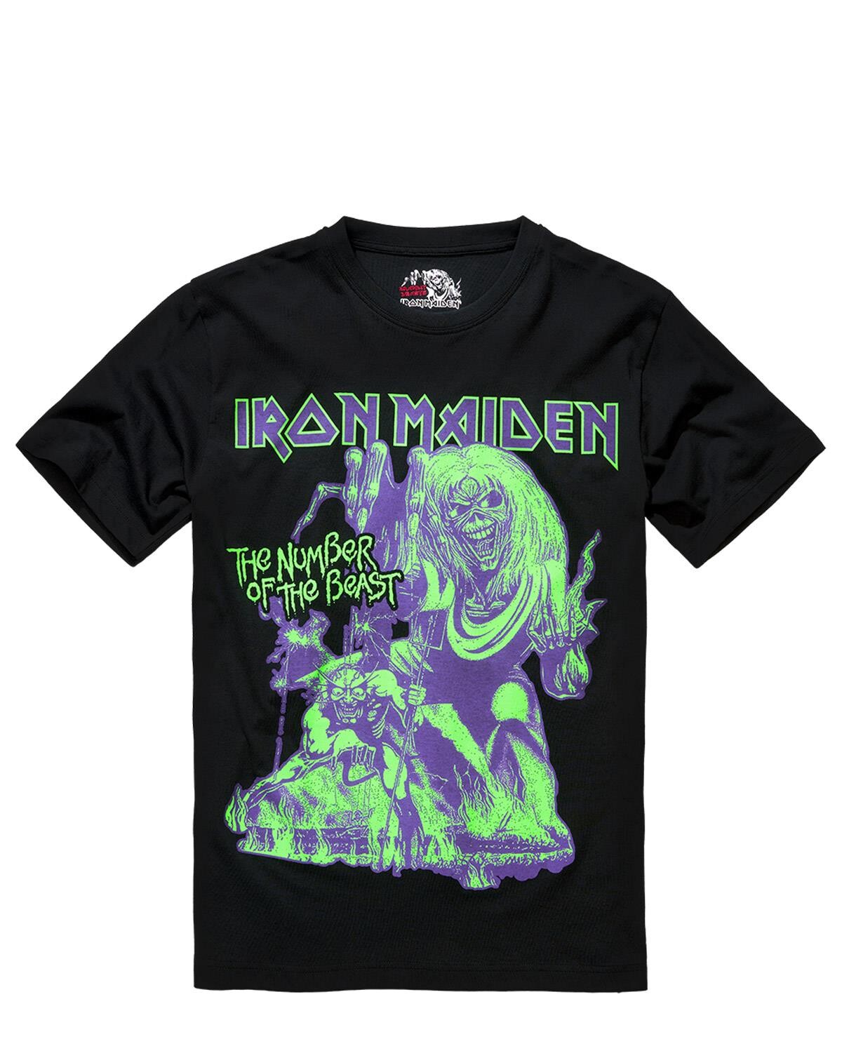 Brandit Iron Maiden T-shirt Number of the Beast (Sort, L)