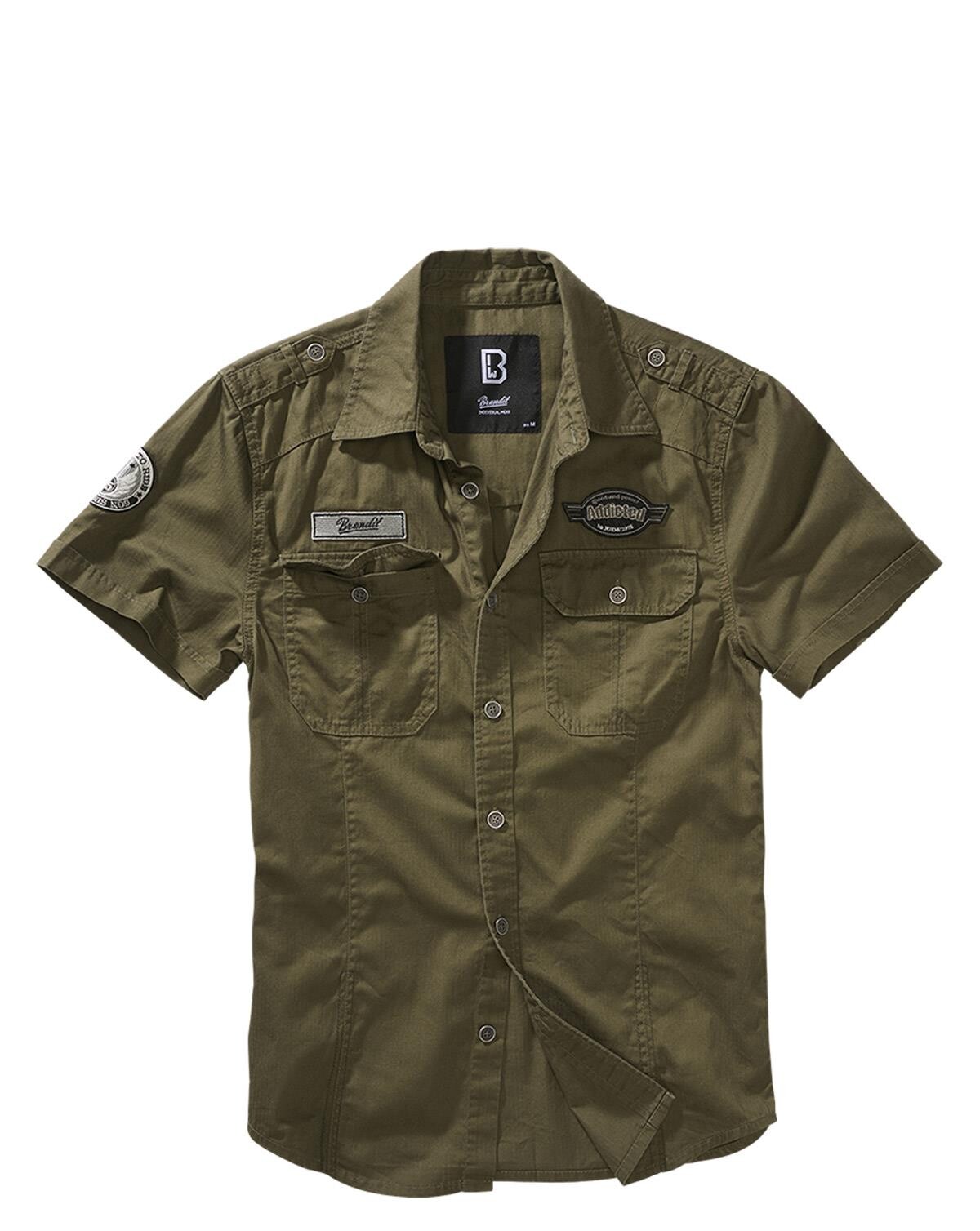 4: Brandit Luis Vintage Shirt Short Sleeve (Oliven, 3XL)