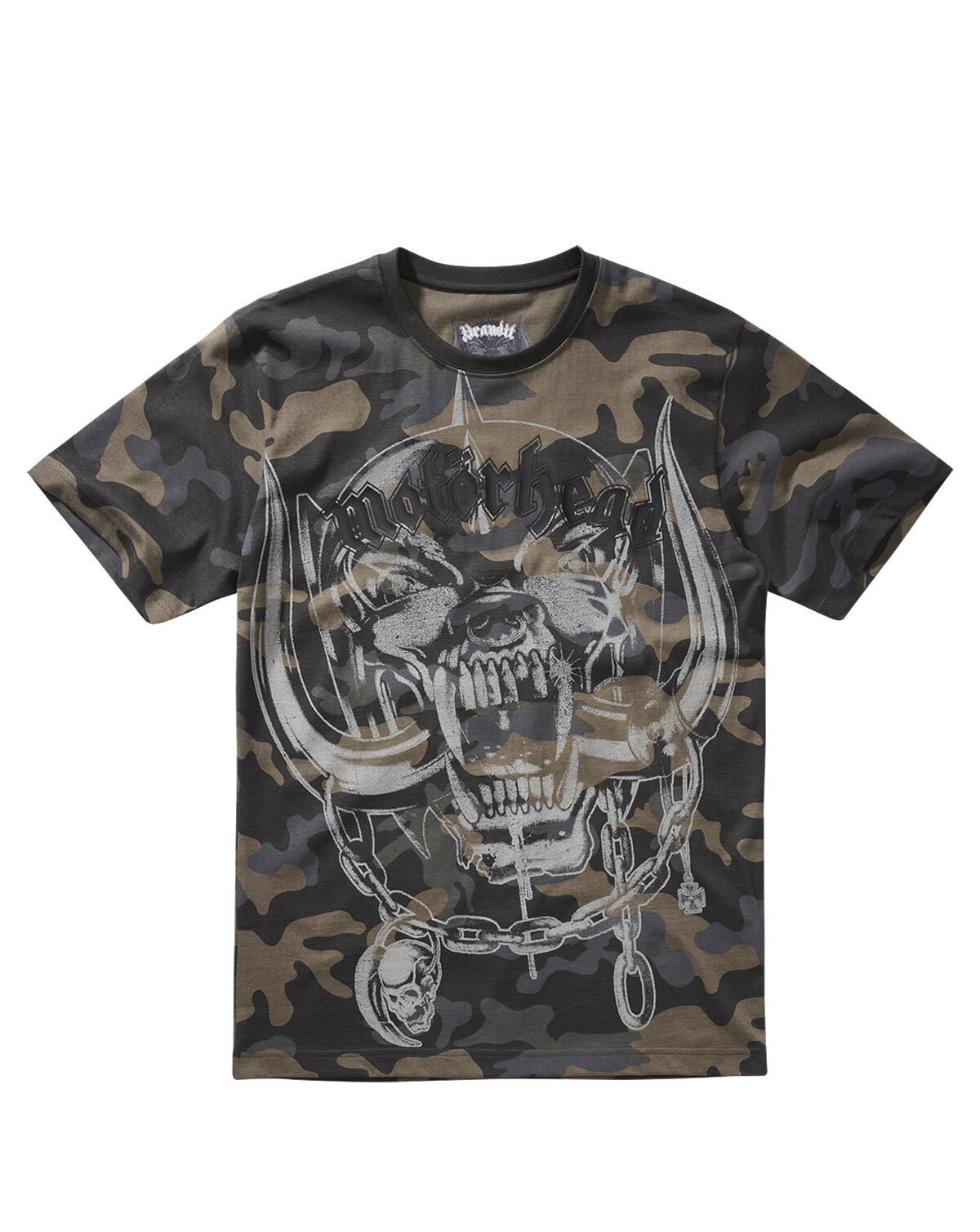 Brandit Motörhead T-shirt Warpig Print (Dark Camo, M)