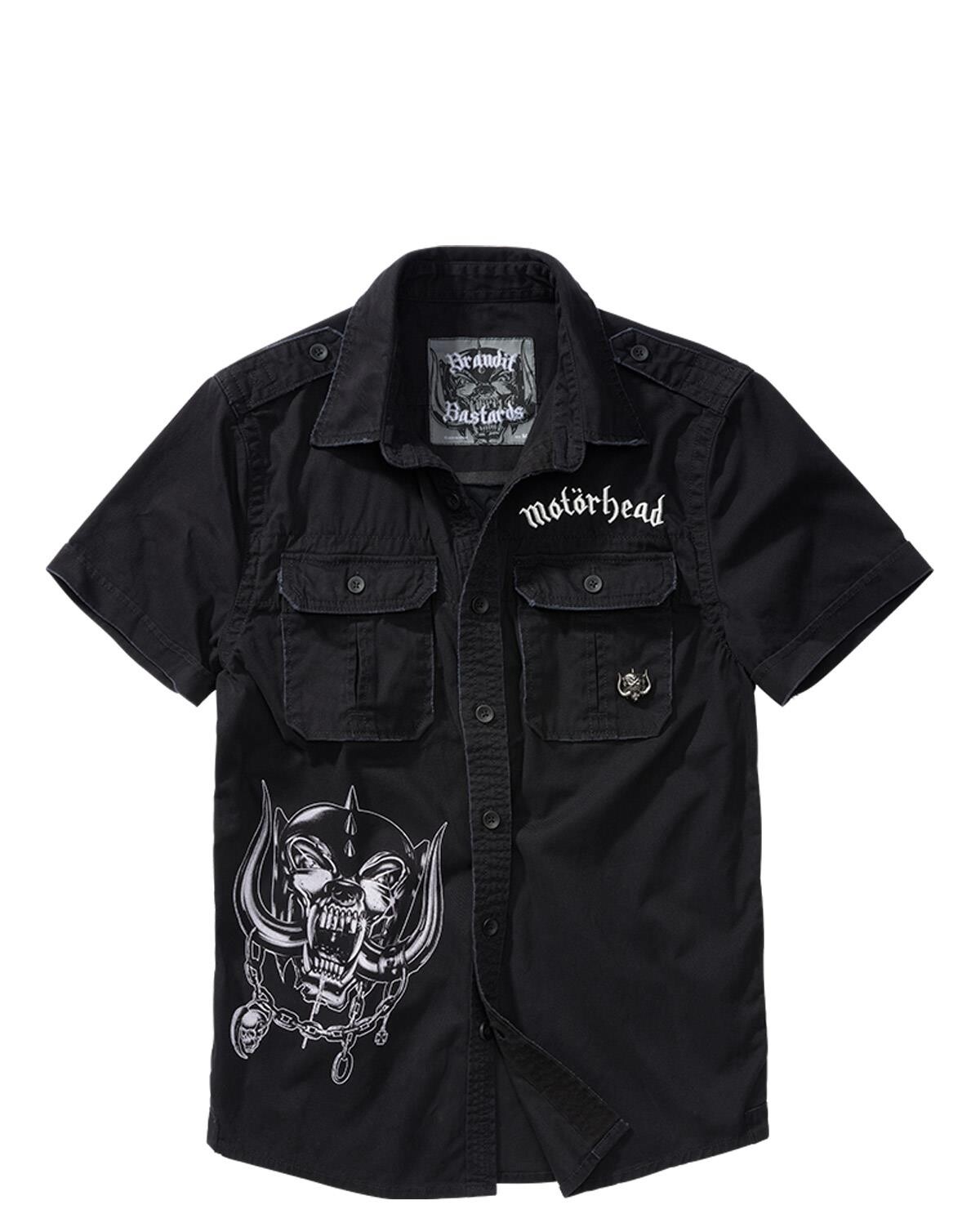6: Brandit Motörhead Vintage Shirt 1/2 Sleeve (Sort, 6XL)
