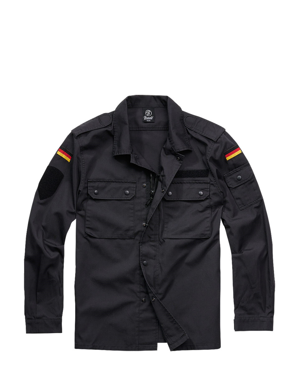 Brandit Shirt Jacket (Sort, L)