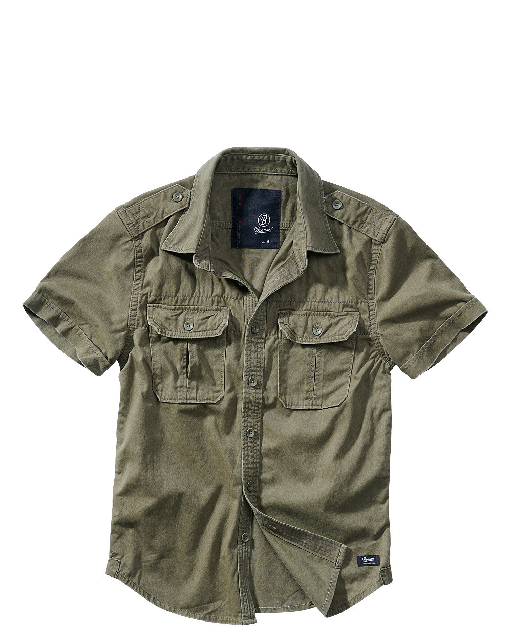 4: Brandit Short Sleeve Vintage Shirt (Oliven, M)
